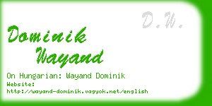 dominik wayand business card